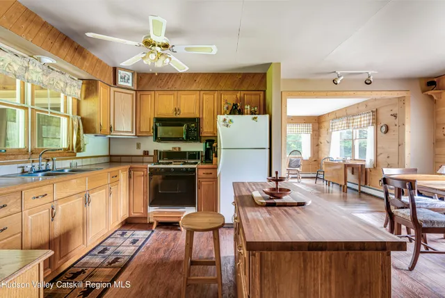 a view of lush green forest