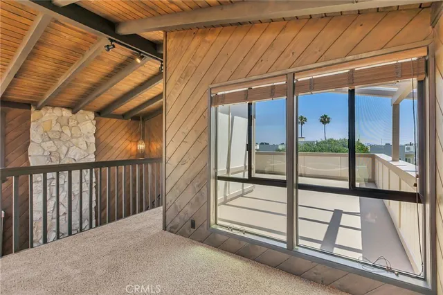 a view of porch with a small cabin