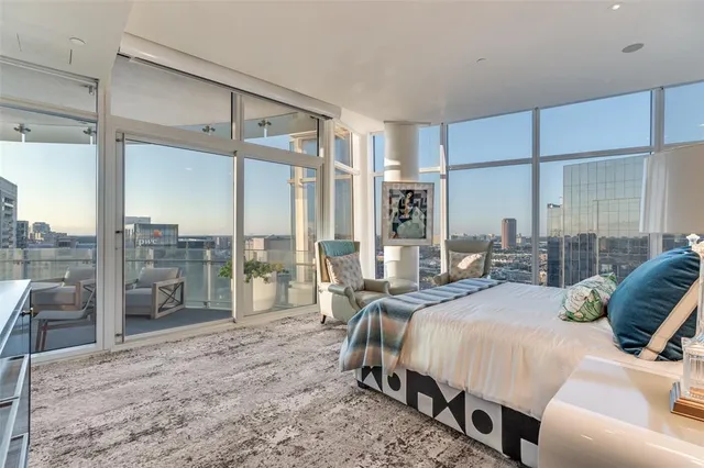 a bed room with a bed and a couch