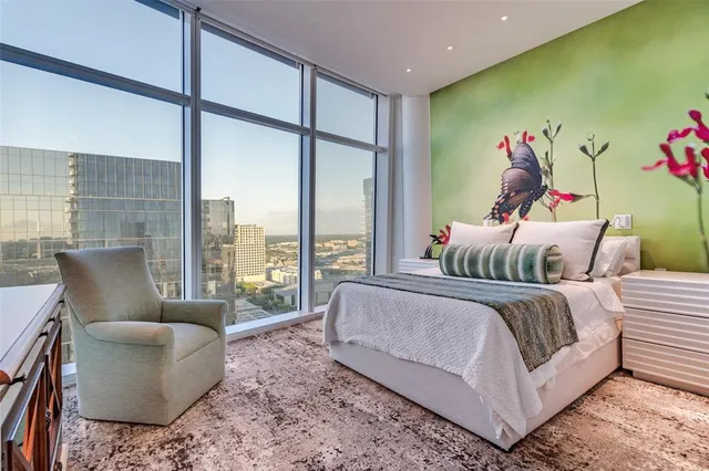 a bed room with a bed and a couch