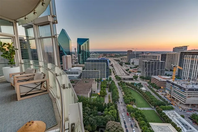 a view of city from balcony