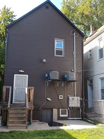 a view of wooden door