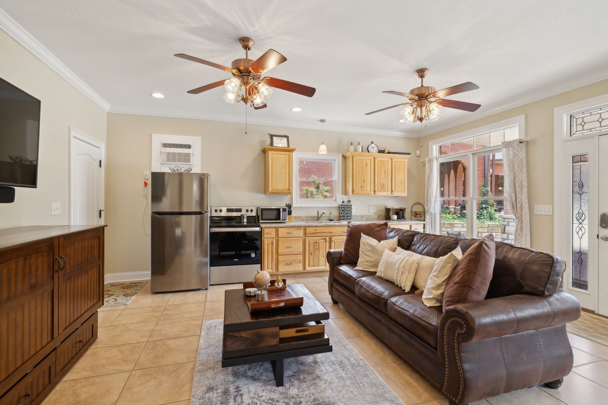 2526 Bearden Road Clarksville, TN 37043 - Photo 50 of 69 a living room with furniture kitchen view and a refrigerator