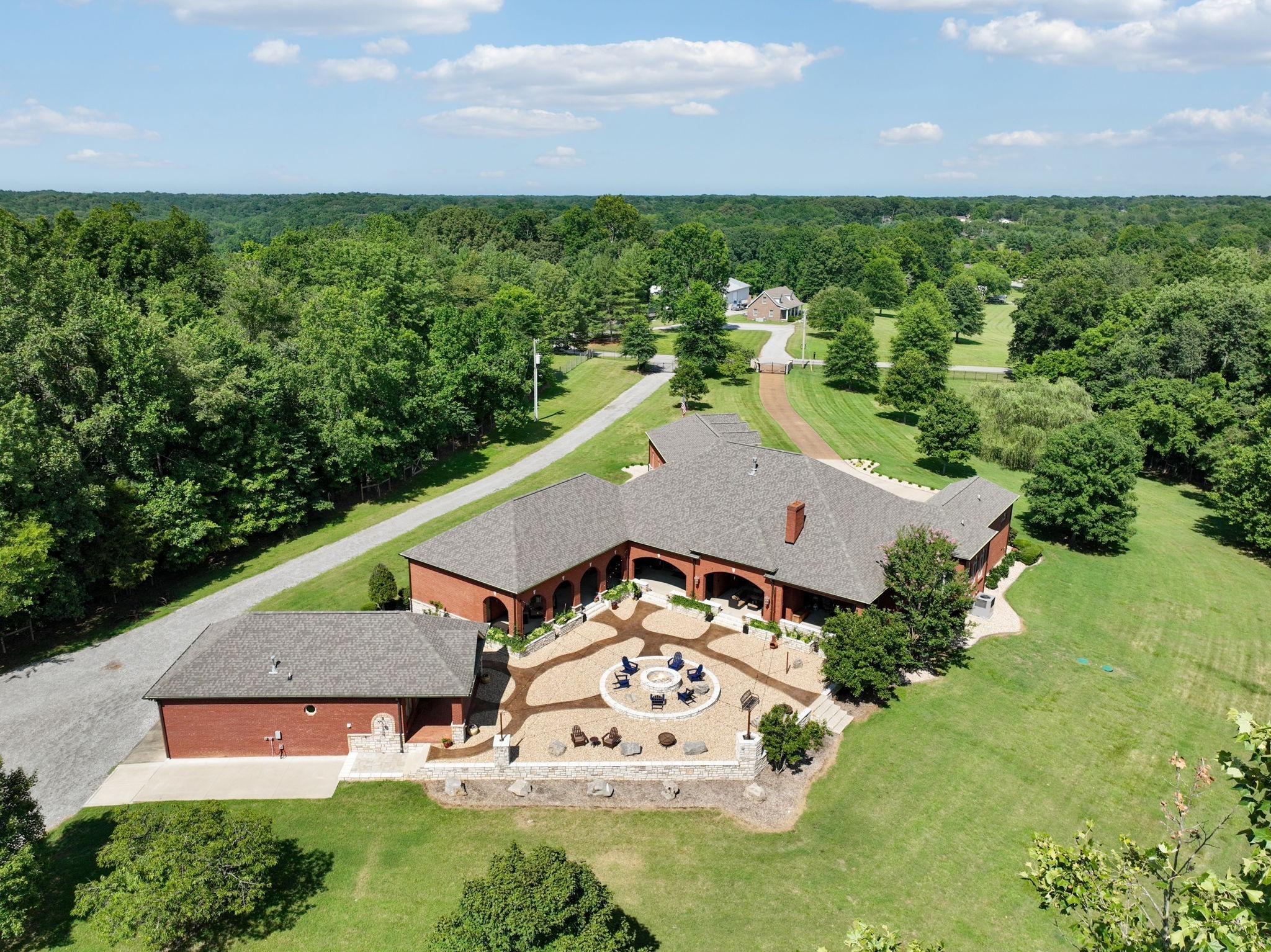 2526 Bearden Road Clarksville, TN 37043 - Photo 60 of 69 an aerial view of a house with a yard and lake view