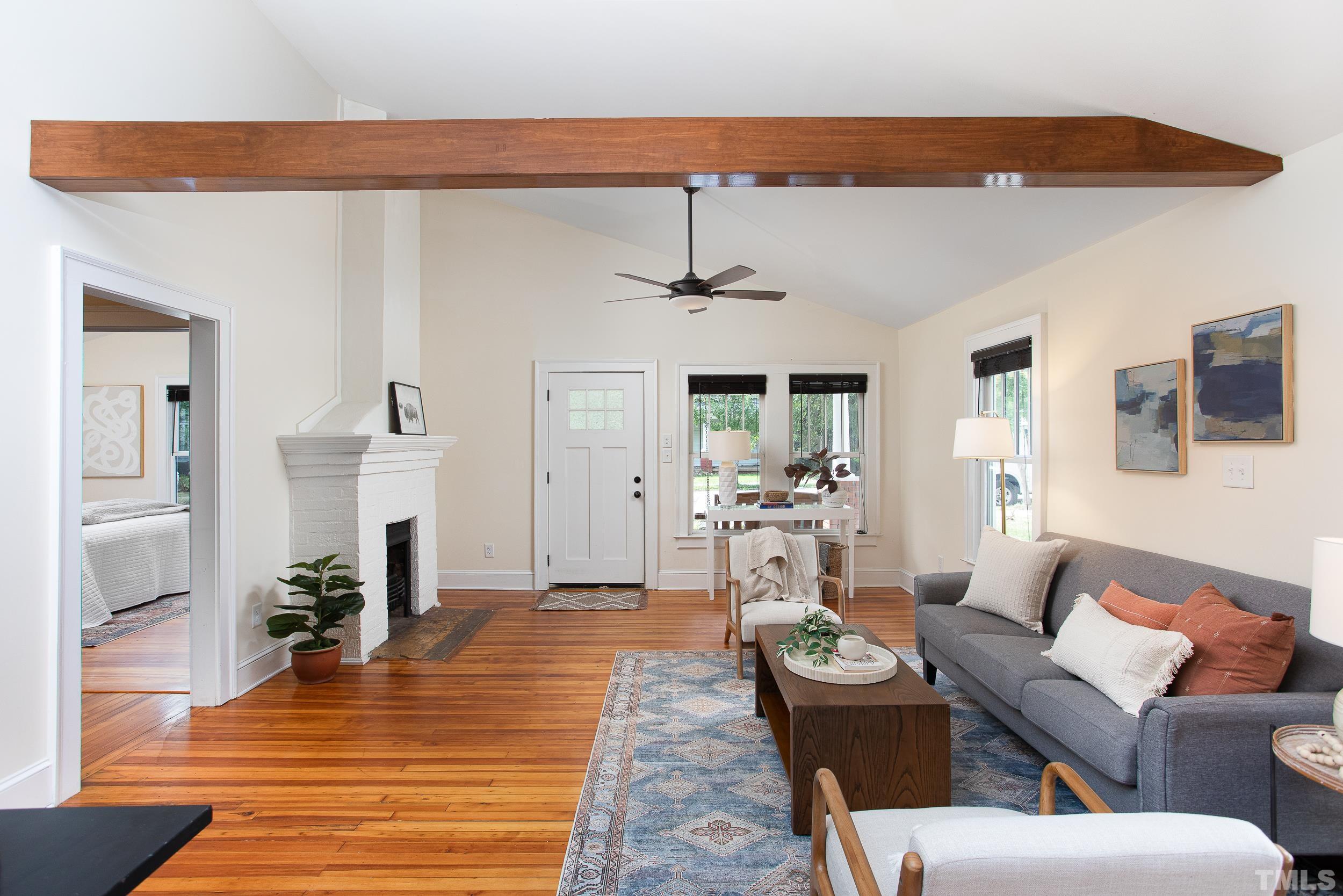 1218 North Roxboro Street Durham, NC 27701 - Photo 5 of 39 a living room with furniture and wooden floor