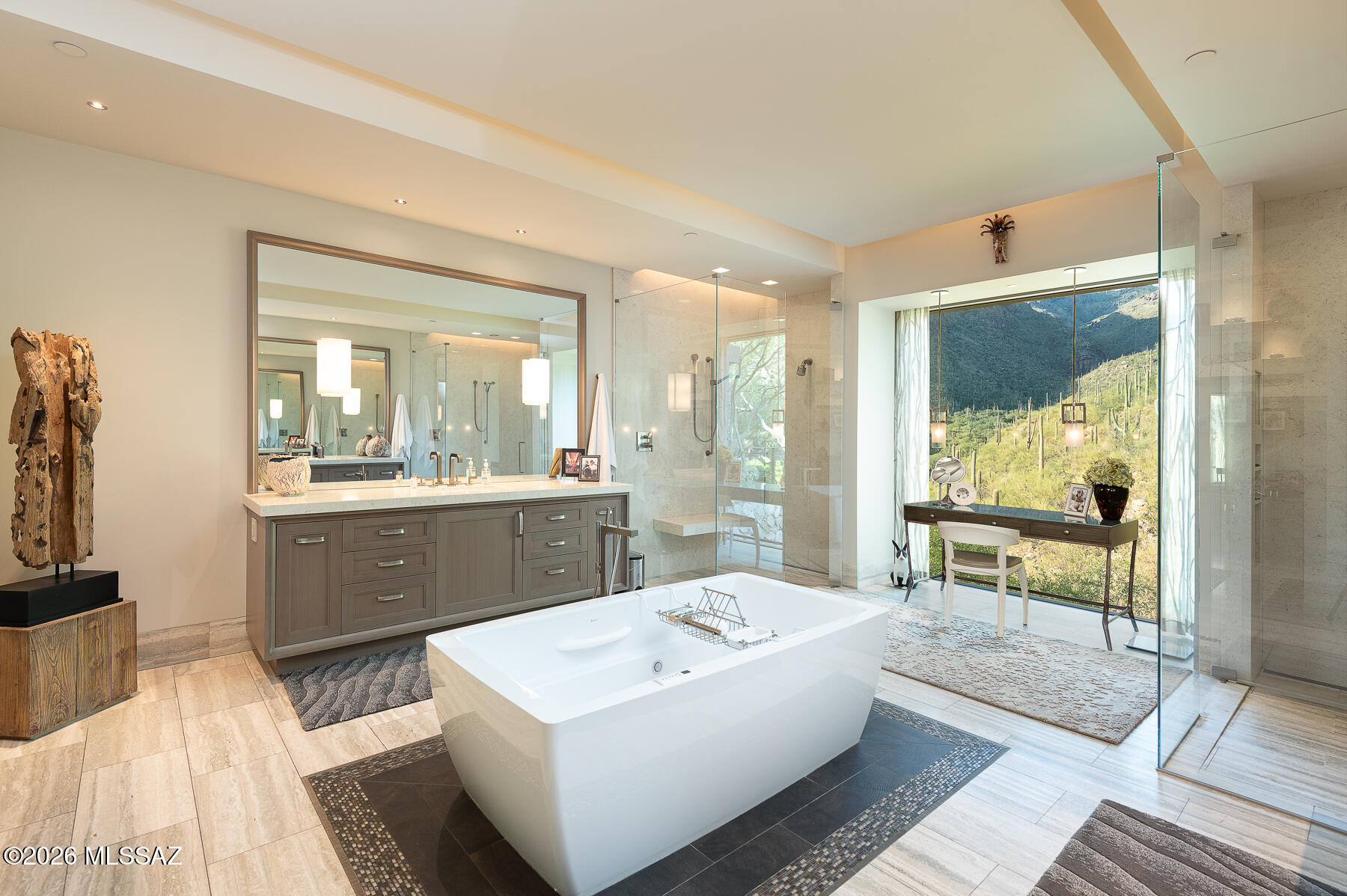 6452 North Rattlesnake Canyon Road Tucson, AZ 85750 - Photo 32 of 51 Owner's Suite Luxury Bathroom