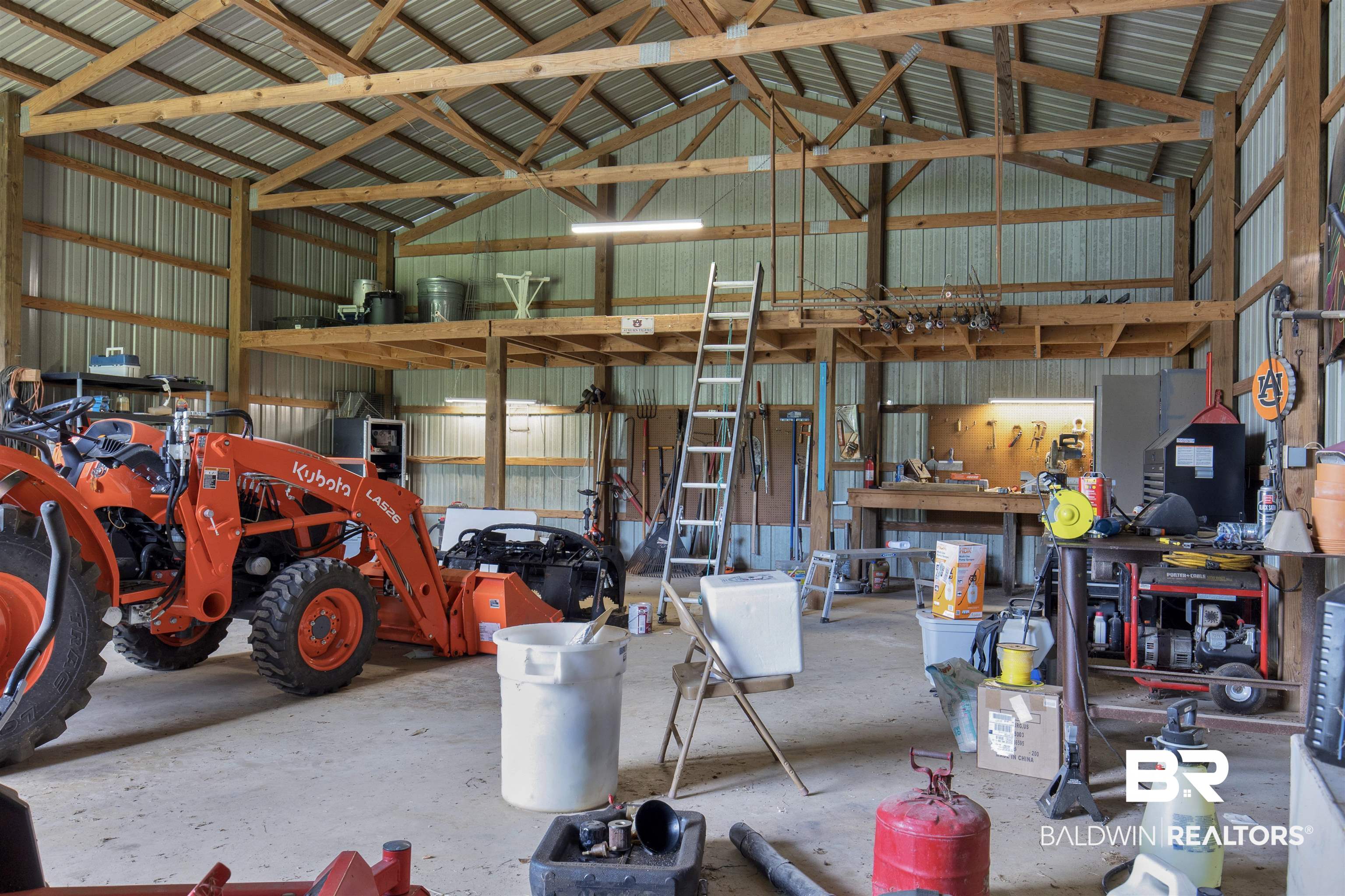 13925 Fort Lake Road Grand Bay, AL 36541 - Photo 21 of 37 Garage featuring a workshop area and metal wall