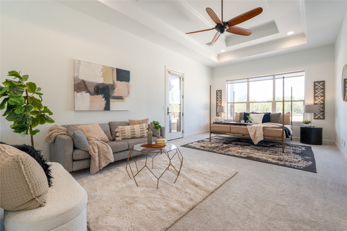 724 Chama Trace Dripping Springs, TX 78620 - Photo 11 of 40 a living room with furniture and a window