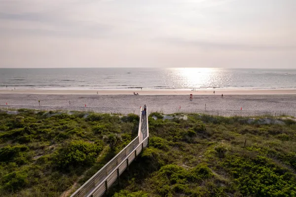 a view of an ocean beach