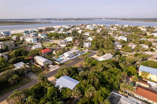 an aerial view of multiple house