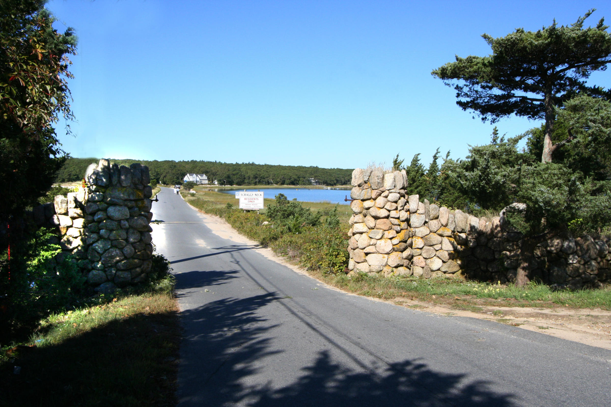425 Scraggy Neck Road Cataumet, MA 02534 - Photo 24 of 32 a view of a lake from a yard