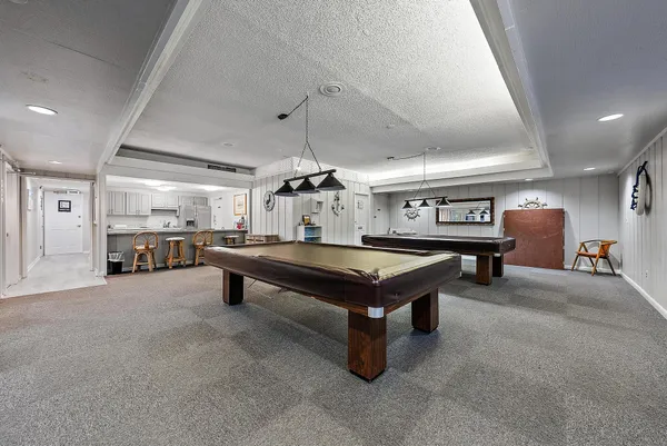 a room with furniture and a table
