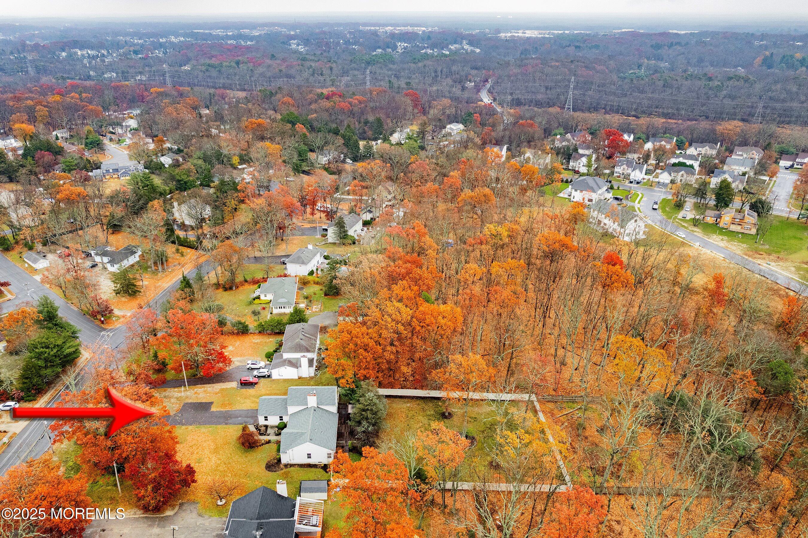 901 Bethel Church Road Jackson, NJ 08527 - Photo 16 of 46 04-Right Aerial with arrow
