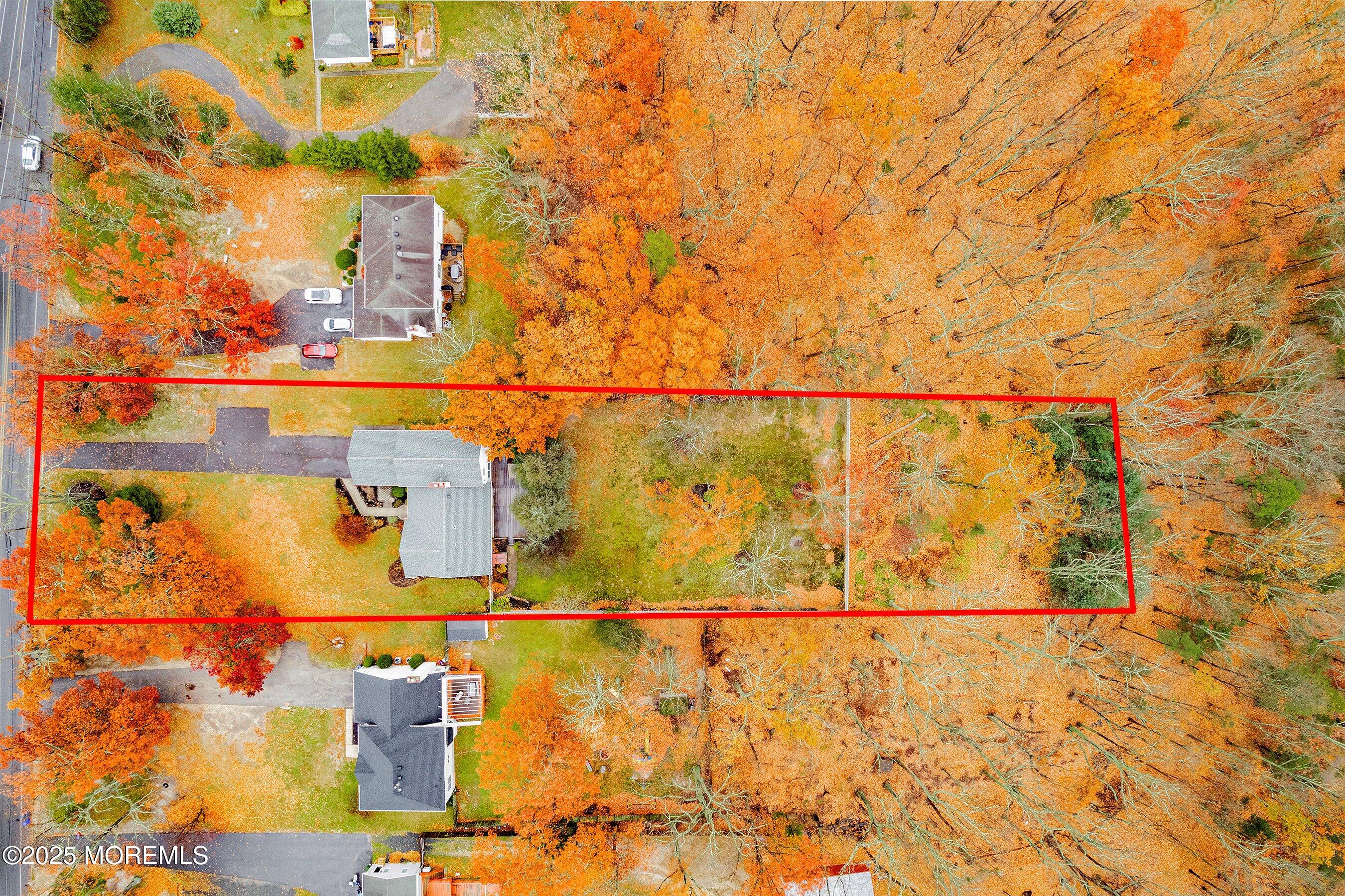 901 Bethel Church Road Jackson, NJ 08527 - Photo 42 of 46 Top Down Aerial with outline