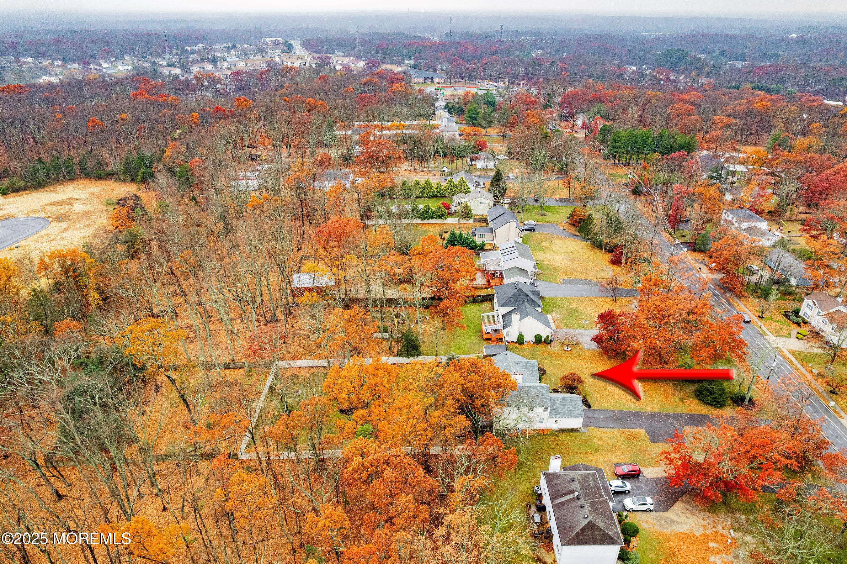 901 Bethel Church Road Jackson, NJ 08527 - Photo 46 of 46 Left Aerial with arrow