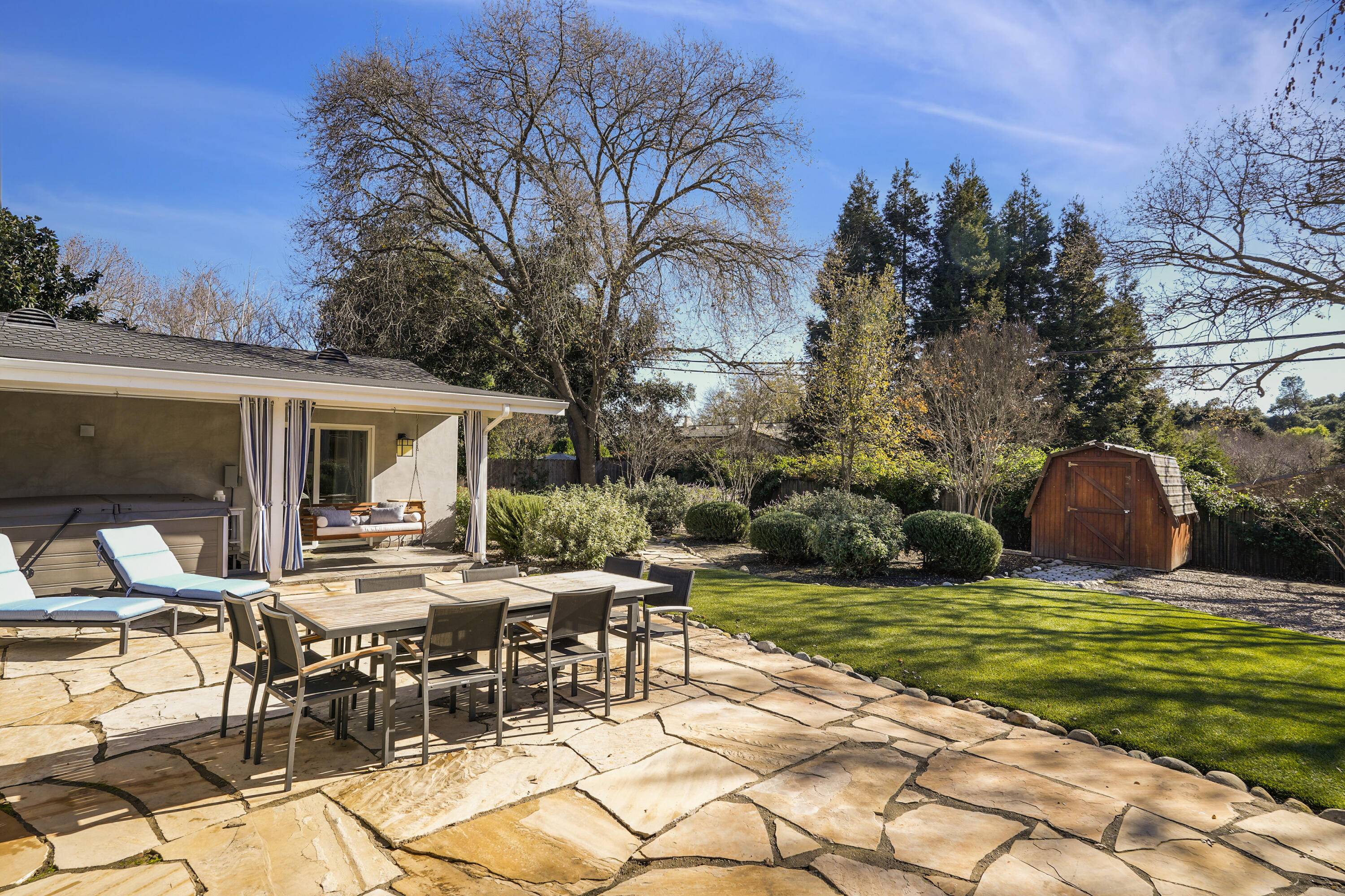 2204 Alamo Pintado Road Solvang, CA 93463 - Photo 15 of 17 a view of a house with backyard and sitting area
