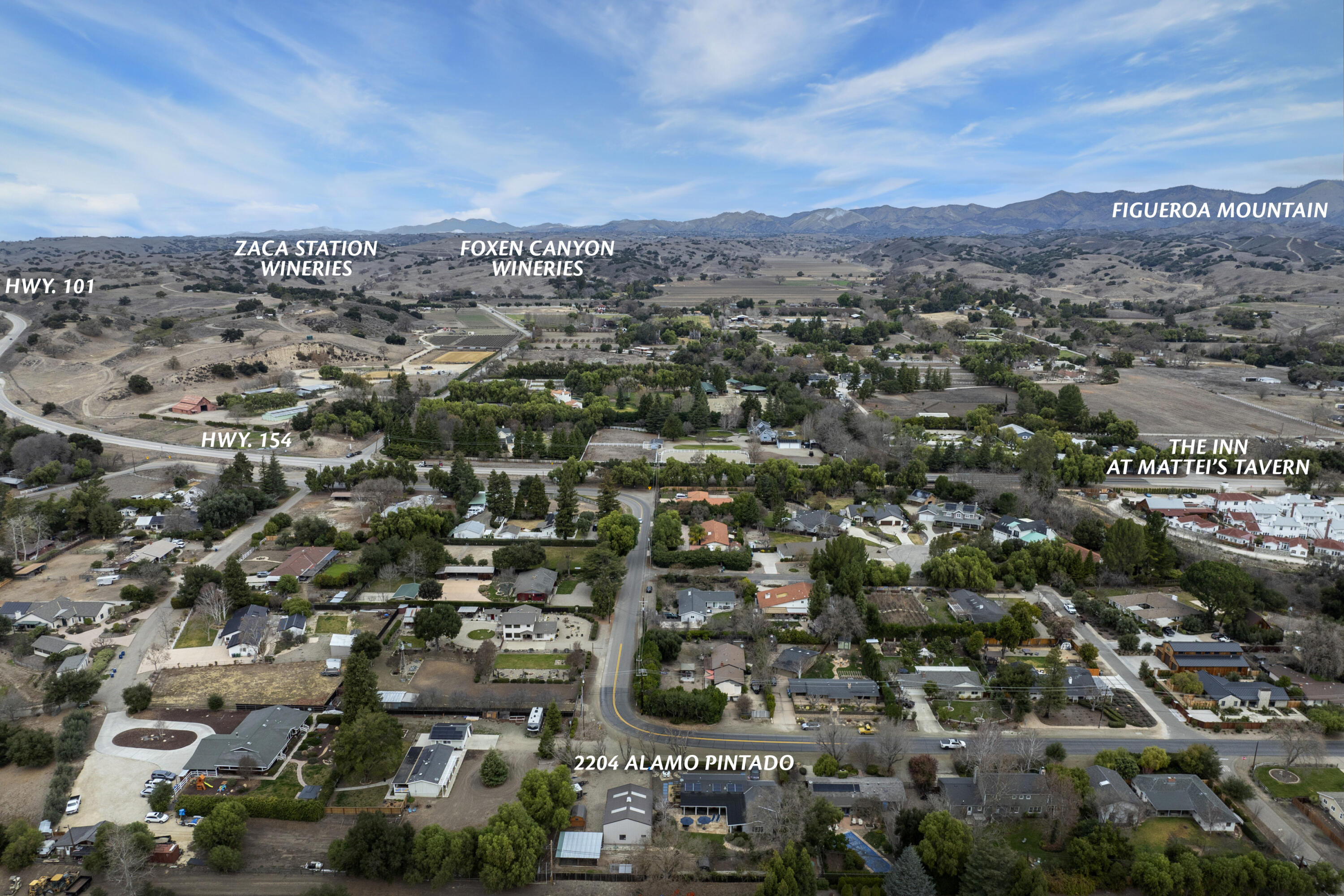 2204 Alamo Pintado Road Solvang, CA 93463 - Photo 17 of 17 an aerial view of multiple house