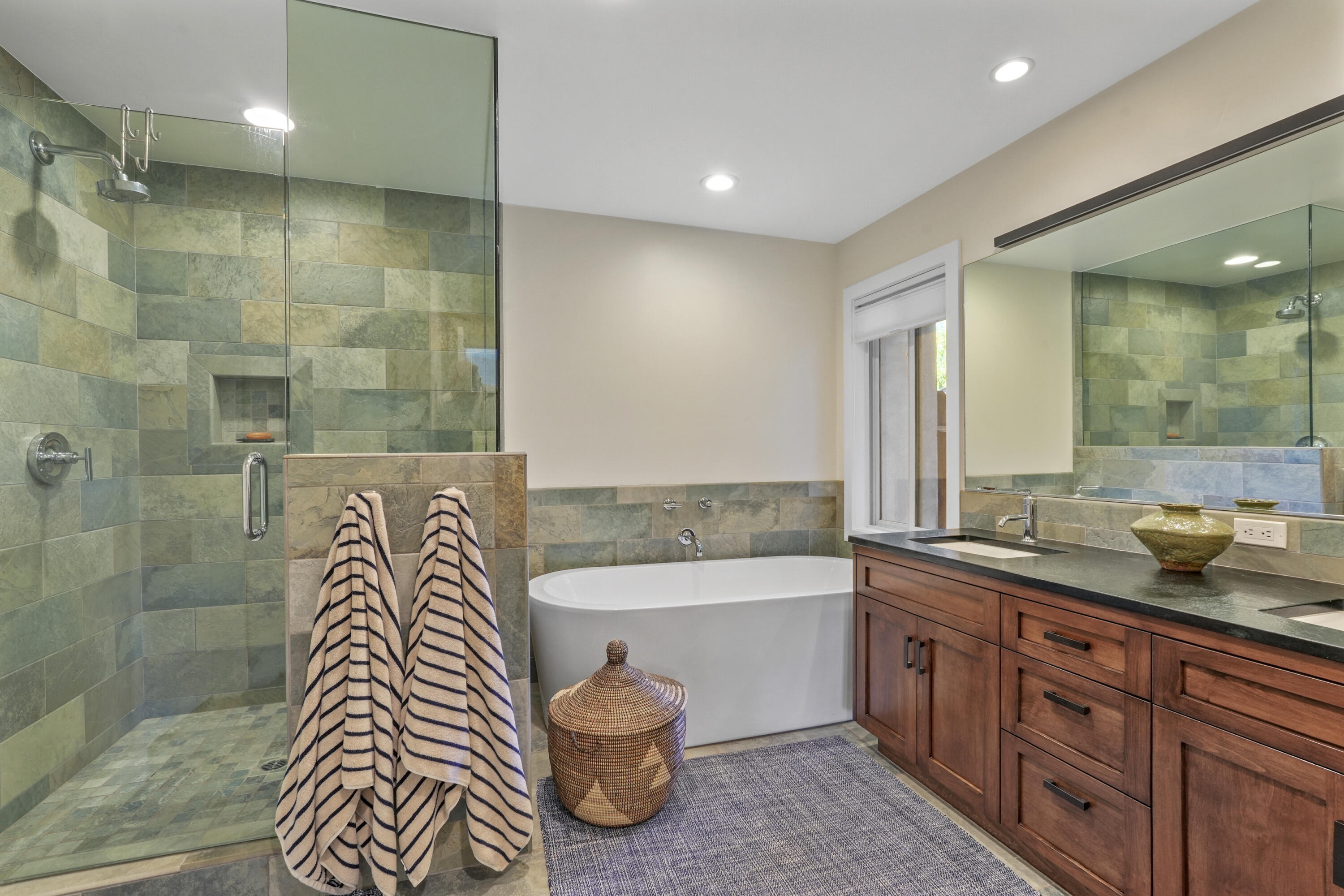 2204 Alamo Pintado Road Solvang, CA 93463 - Photo 8 of 17 a bathroom with a bathtub shower sink mirror and toilet