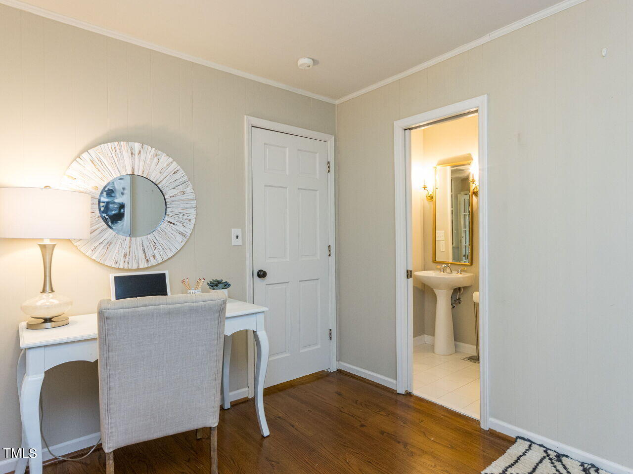 608 Ortega Road Raleigh, NC 27609 - Photo 13 of 34 First floor bedroom has ensuite bath!
