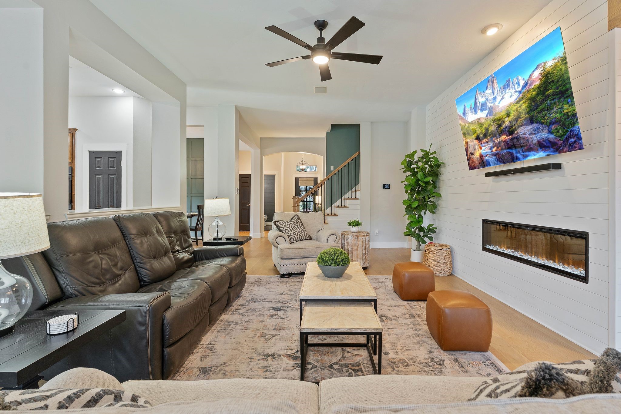 2408 Hollowbrook Lane Conroe, TX 77384 - Photo 11 of 49 Lovely space for family movie night and entertaining.