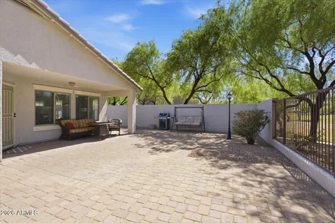 a view of a house with a patio