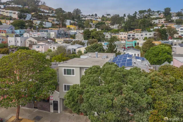 an aerial view of multiple house