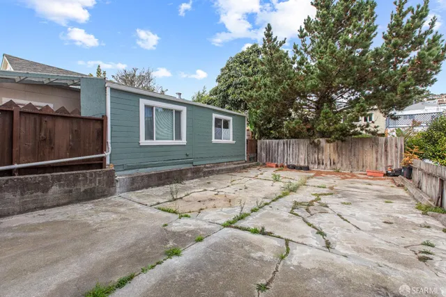 a backyard of a house