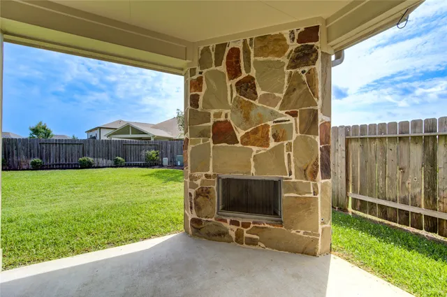a view of an outdoor space and a yard