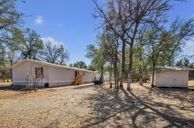 a backyard of a house
