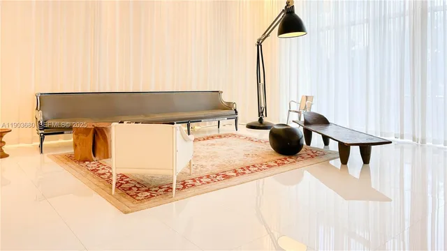 a view of an entryway with sitting area