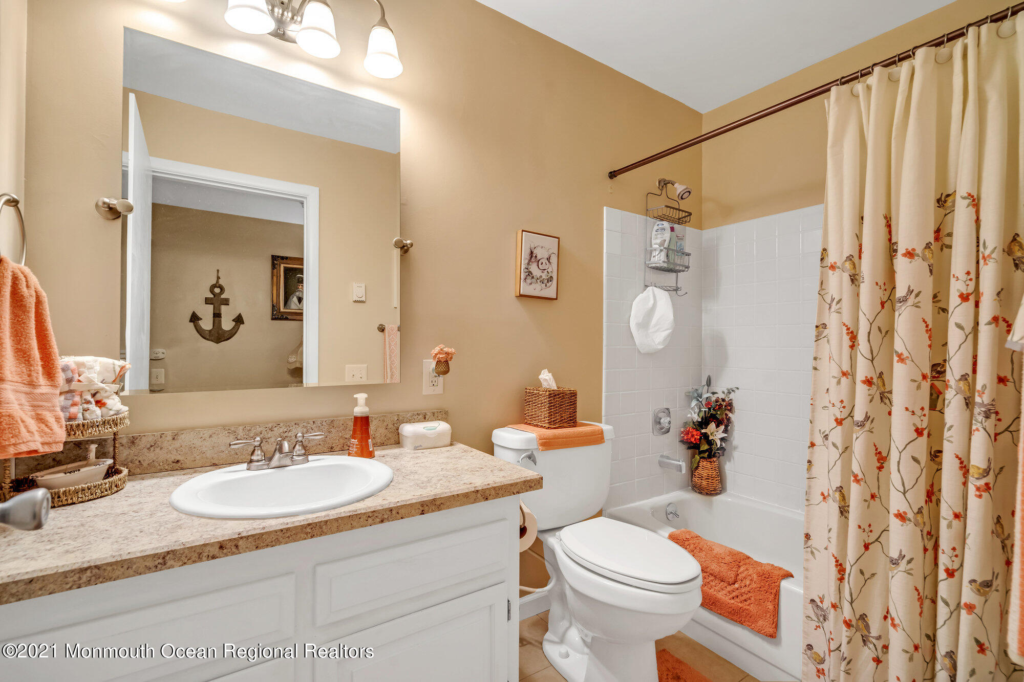 29 A Sunset Road, Unit A Whiting, NJ 08759 - Photo 30 of 40 a bathroom with a granite countertop sink toilet and shower