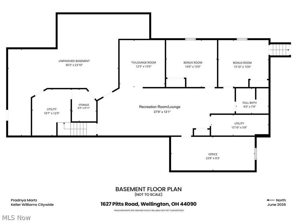 16727 Pitts Road Wellington, OH 44090 - Photo 50 of 50 Basement Floor Plan