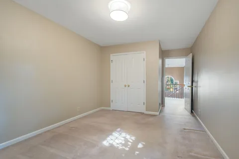 an empty room with an entryway