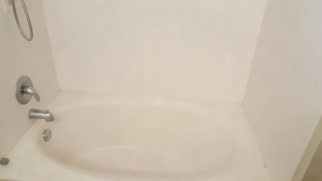 a close up of a bathtub