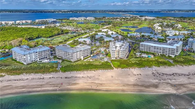 a view of a city with ocean view