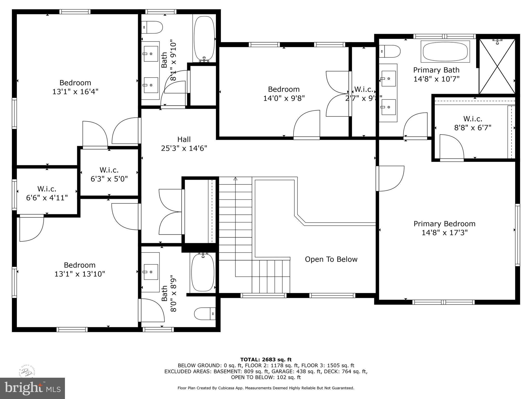 276 West Chestnut Hill Road Newark, DE 19713 - Photo 62 of 62 Upper Level Floorplan
