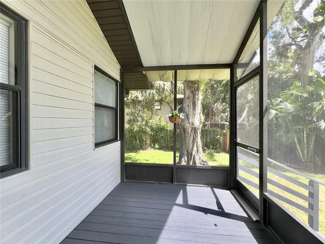 a view of two glass door