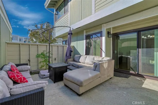 a outdoor living space with patio furniture