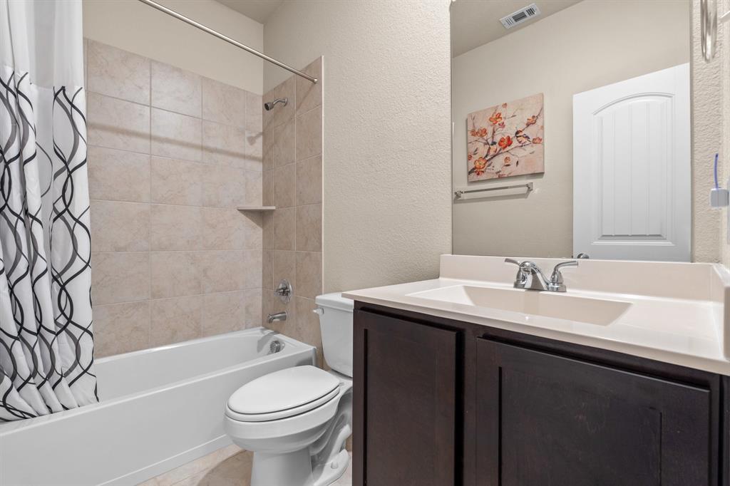 4207 Whispering Willow Way Arlington, TX 76005 - Photo 10 of 31 a bathroom with a sink a toilet and a bathtub