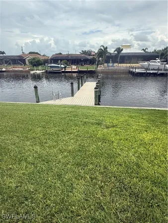 a view of a lake with boats