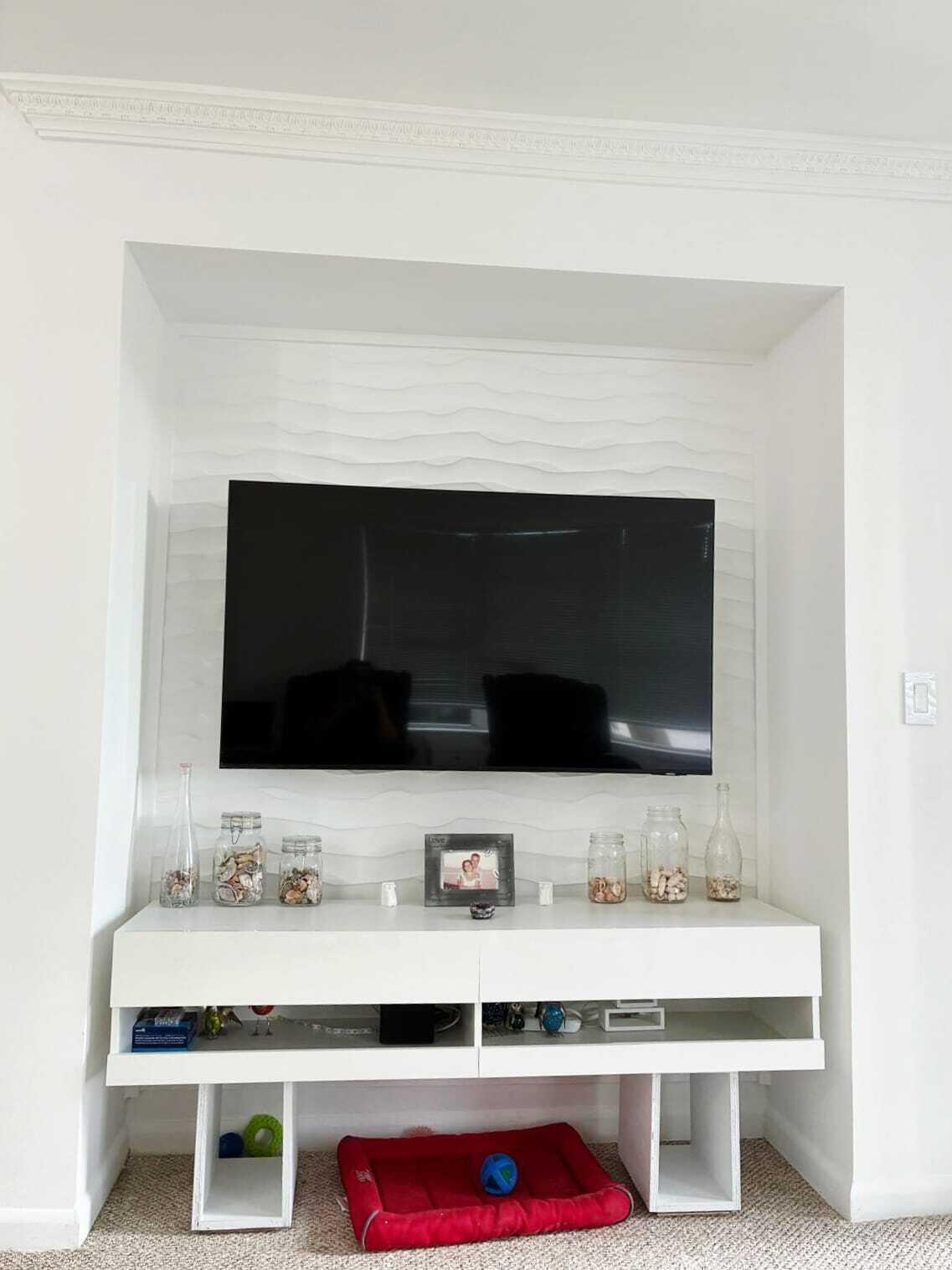 4863 Via Palm Lakes, Unit 812 West Palm Beach, FL 33417 - Photo 8 of 27 a bathroom with a sink and a microwave