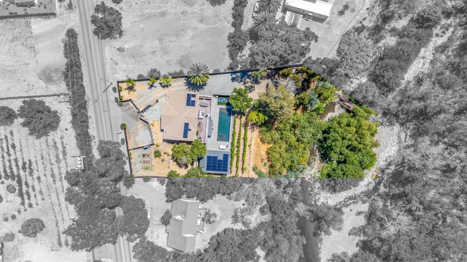 4920 Warm Springs Road Glen Ellen, CA 95442 - Photo 49 of 50 Birdseye Aerial of property.
