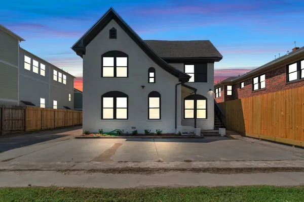 a front view of a house