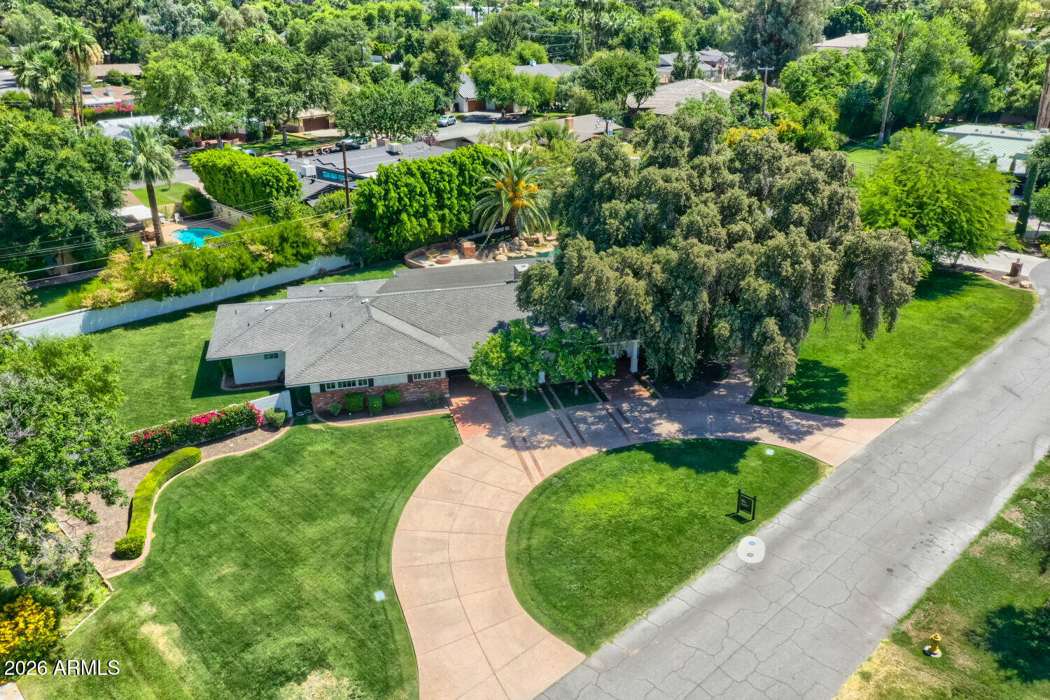 330 West Lawrence Road Phoenix, AZ 85013 - Photo 33 of 36 a aerial view of a house with a yard