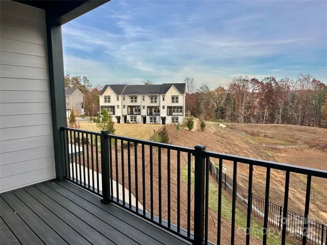 a view of a city from a balcony