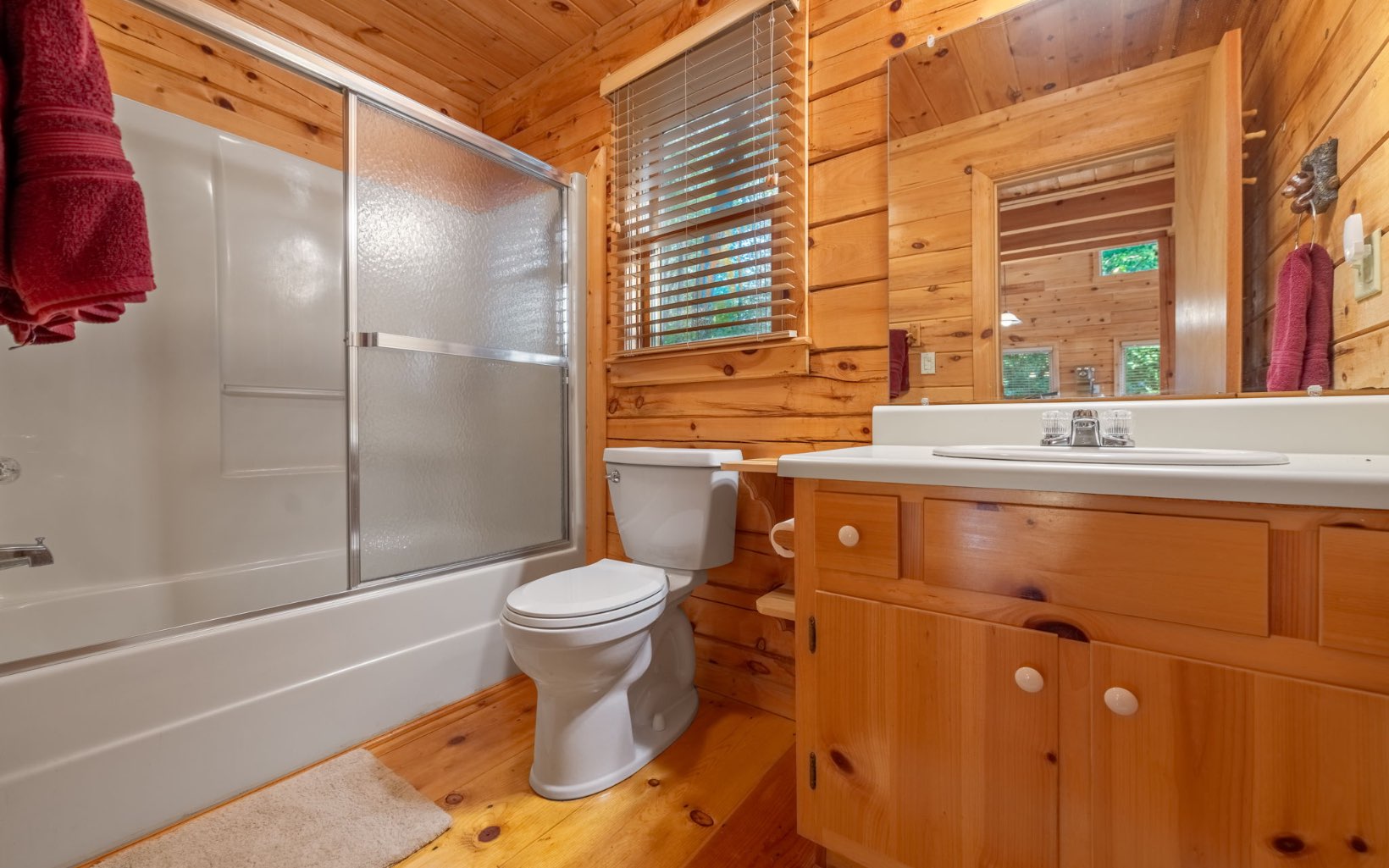 29 Maggie Chapman Road Blue Ridge, GA 30513 - Photo 20 of 40 a bathroom with a sink toilet and shower