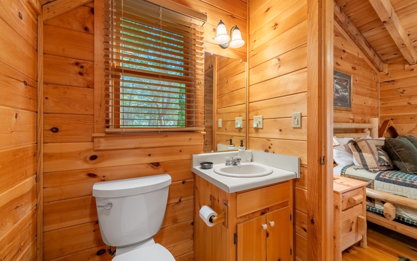 29 Maggie Chapman Road Blue Ridge, GA 30513 - Photo 23 of 40 a bathroom with a sink toilet and shower