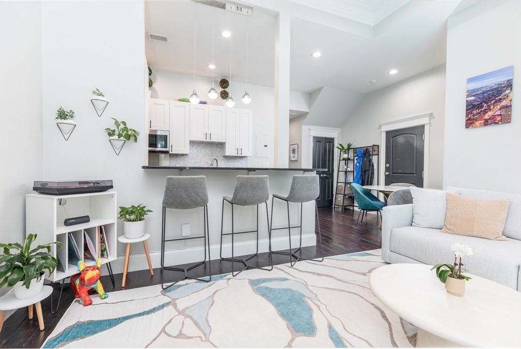 21 Worcester Square, Unit 2 Boston, MA 02118 - Photo 7 of 23 a living room with furniture a chandelier and a dining table