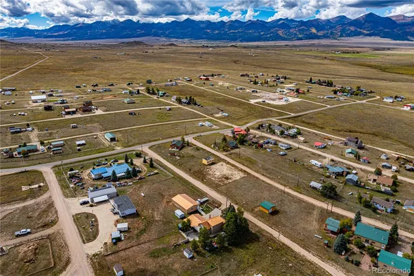 an aerial view of waterside residential houses