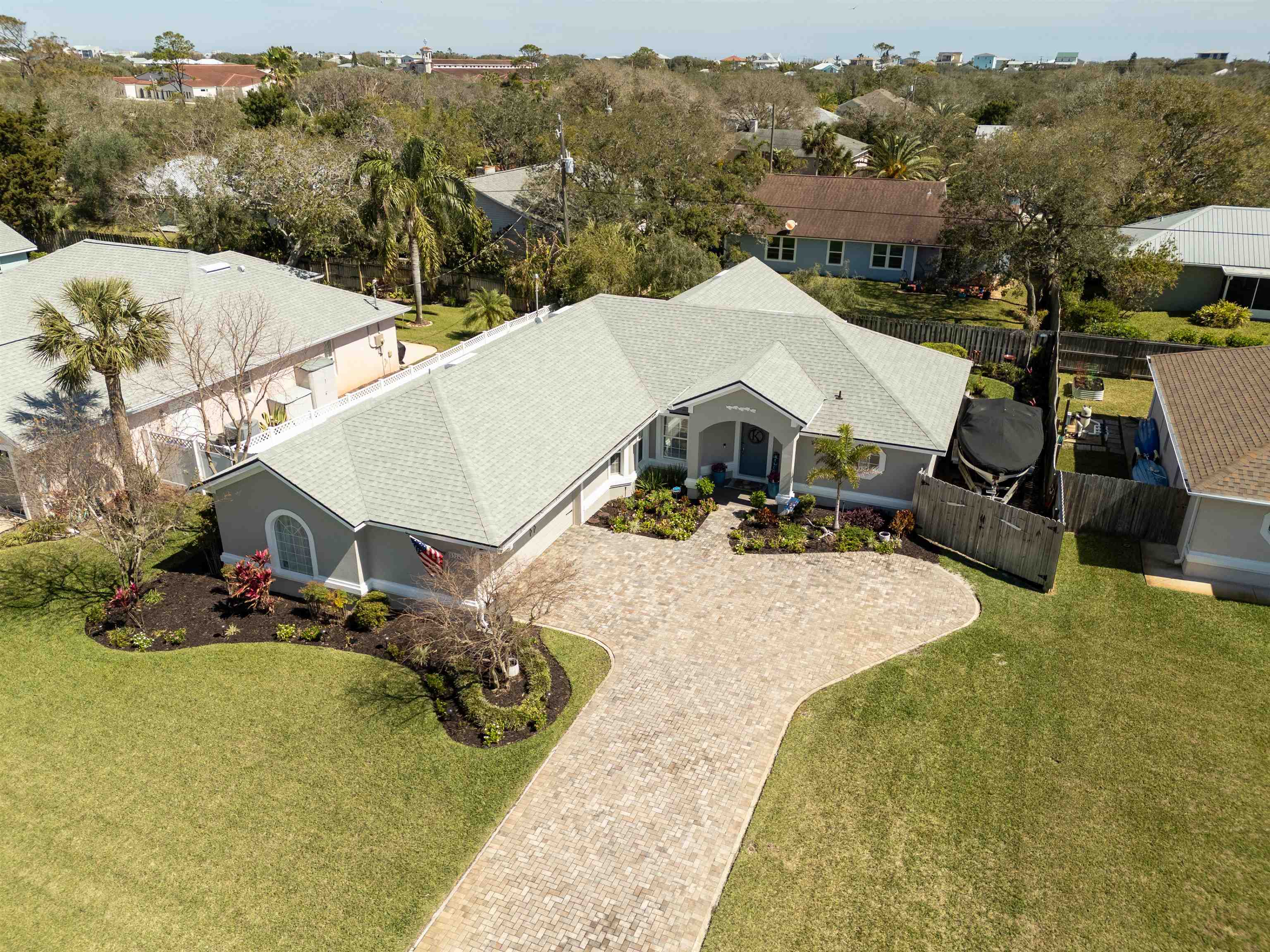 5324 5th Street St. Augustine, FL 32080 - Photo 12 of 45 an aerial view of a house with swimming pool